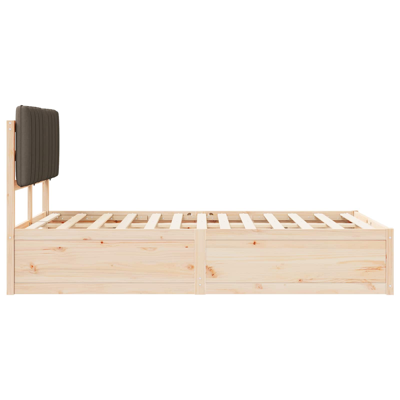 Σκελετός Κρεβατιού με Επενδεδυμένο Κεφαλάρι Taupe 120 x 200 cm