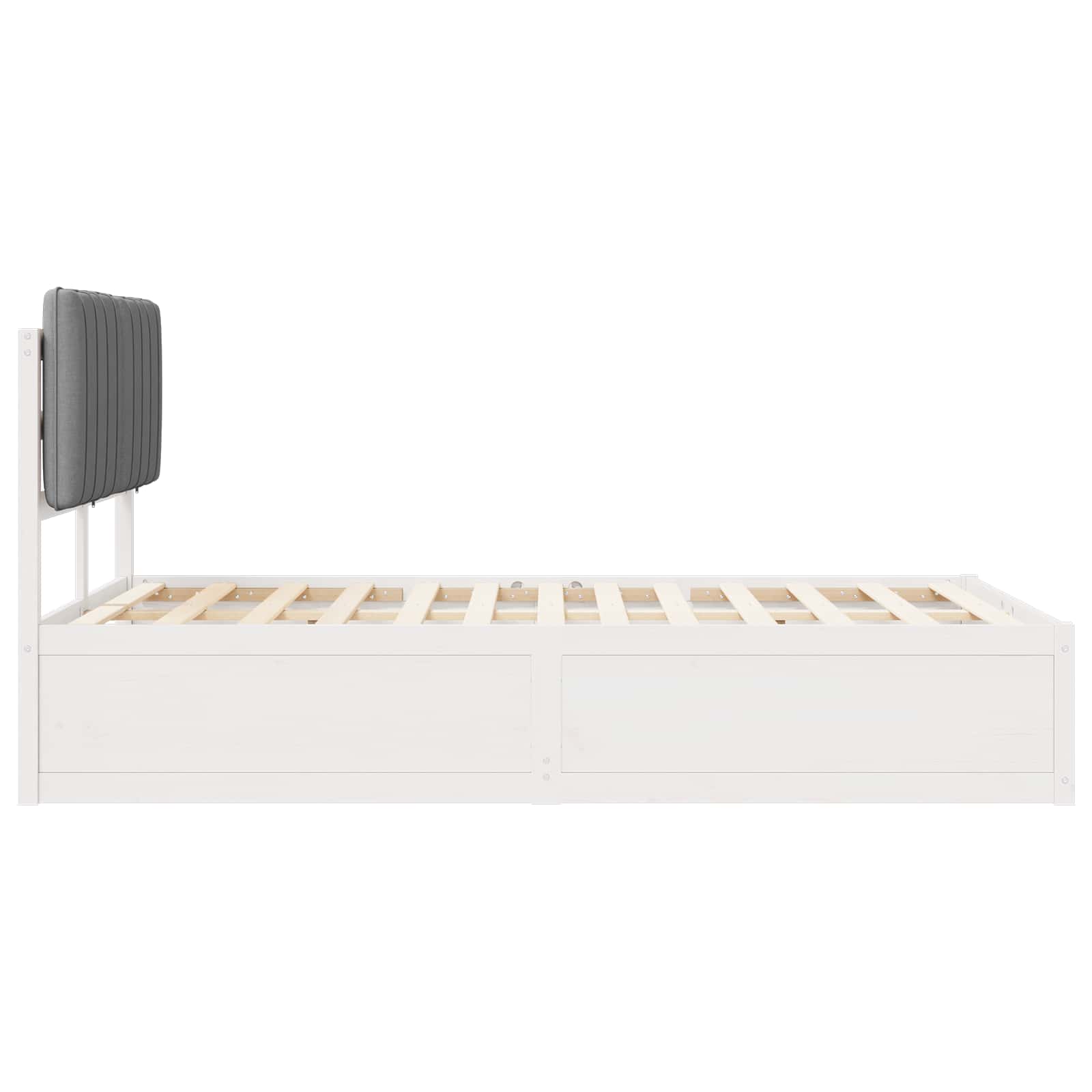 Σκελετός Κρεβατιού με Επενδεδυμένο Κεφαλάρι Ανοιχτό γκρι