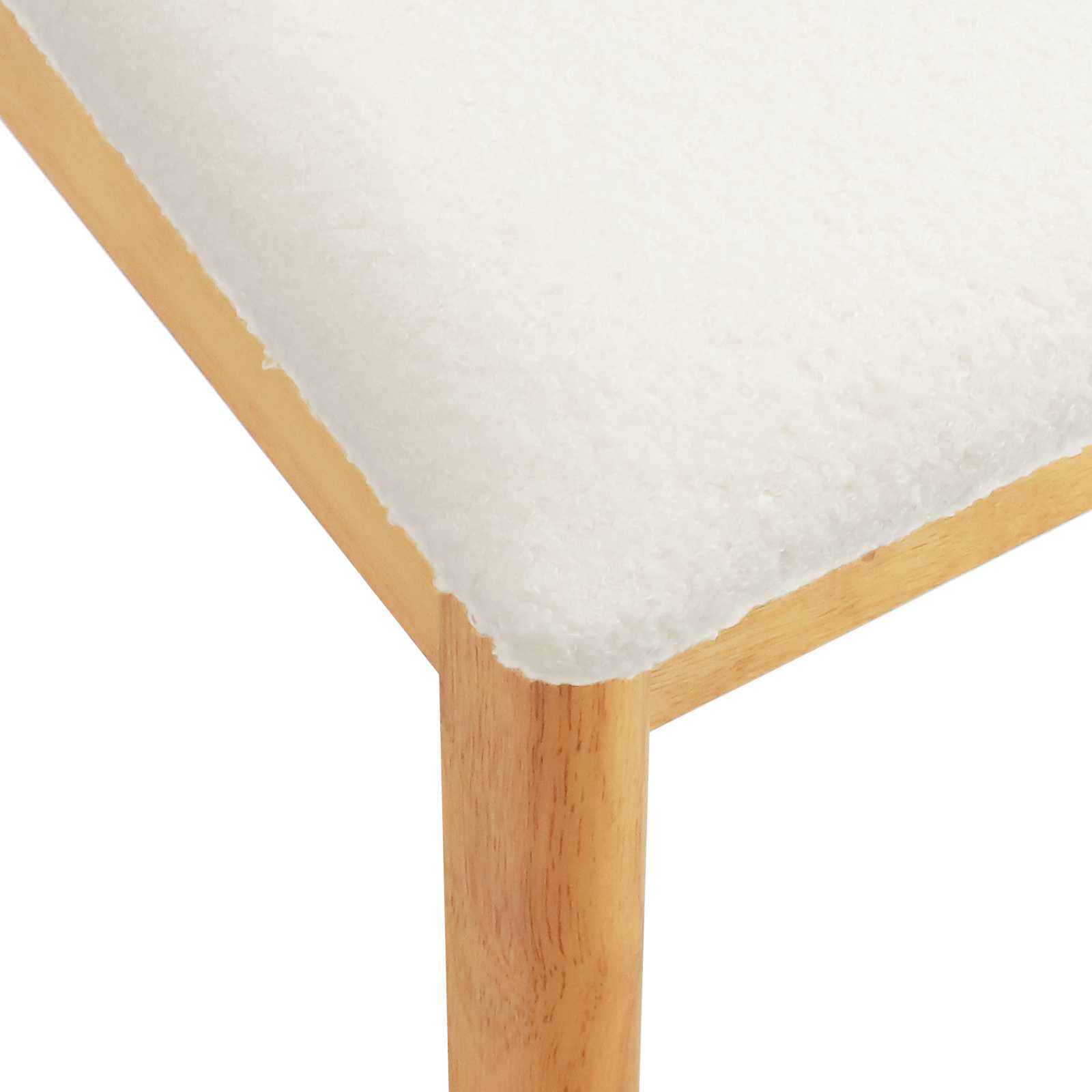 Καρέκλα τραπεζαρίας 2 pcs Φυσικό και Λευκό Καθαρό Καουτσούκ