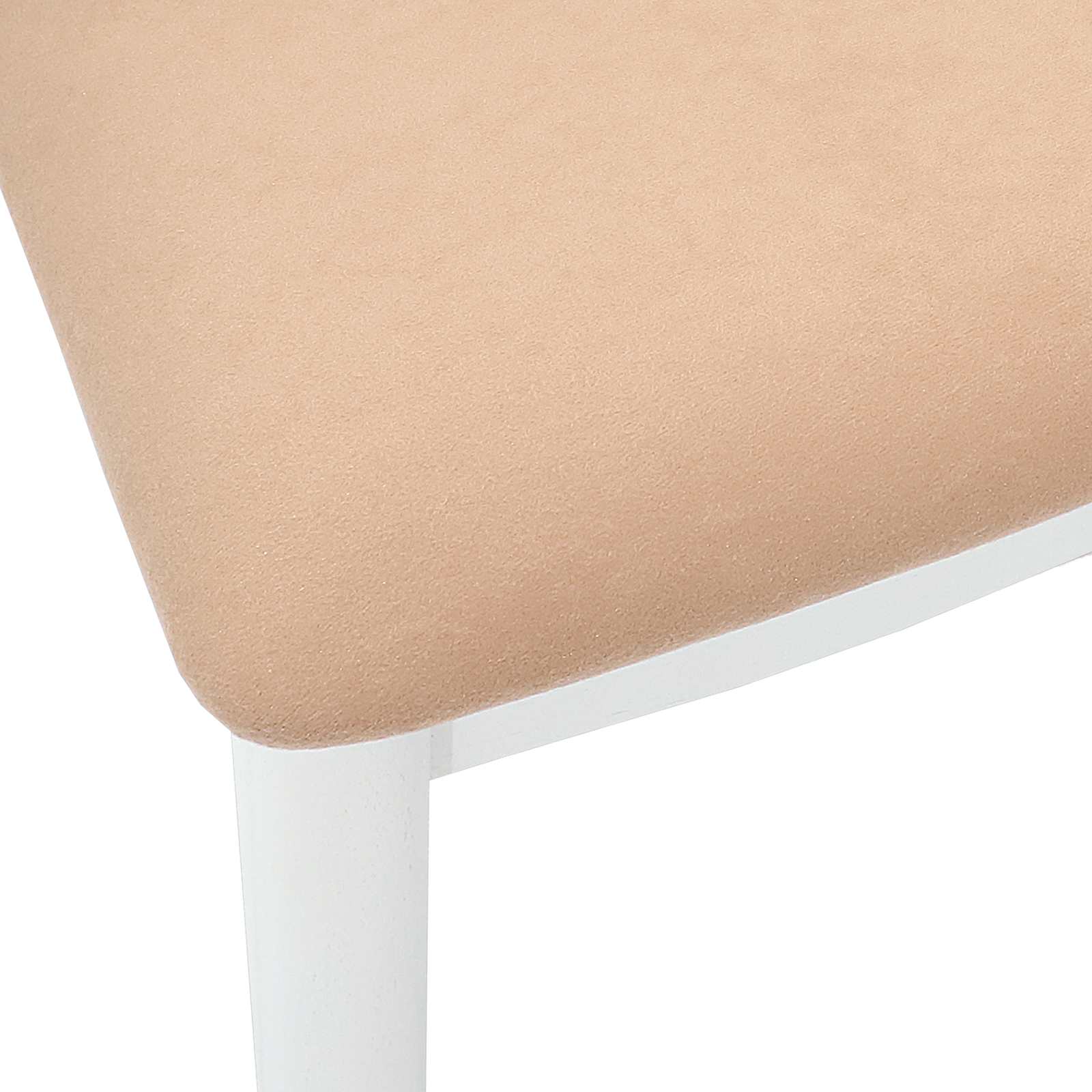 Καρέκλα τραπεζαρίας 2 pcs Λευκό και Καφέ Στερεό Ξύλο Ραβέντι