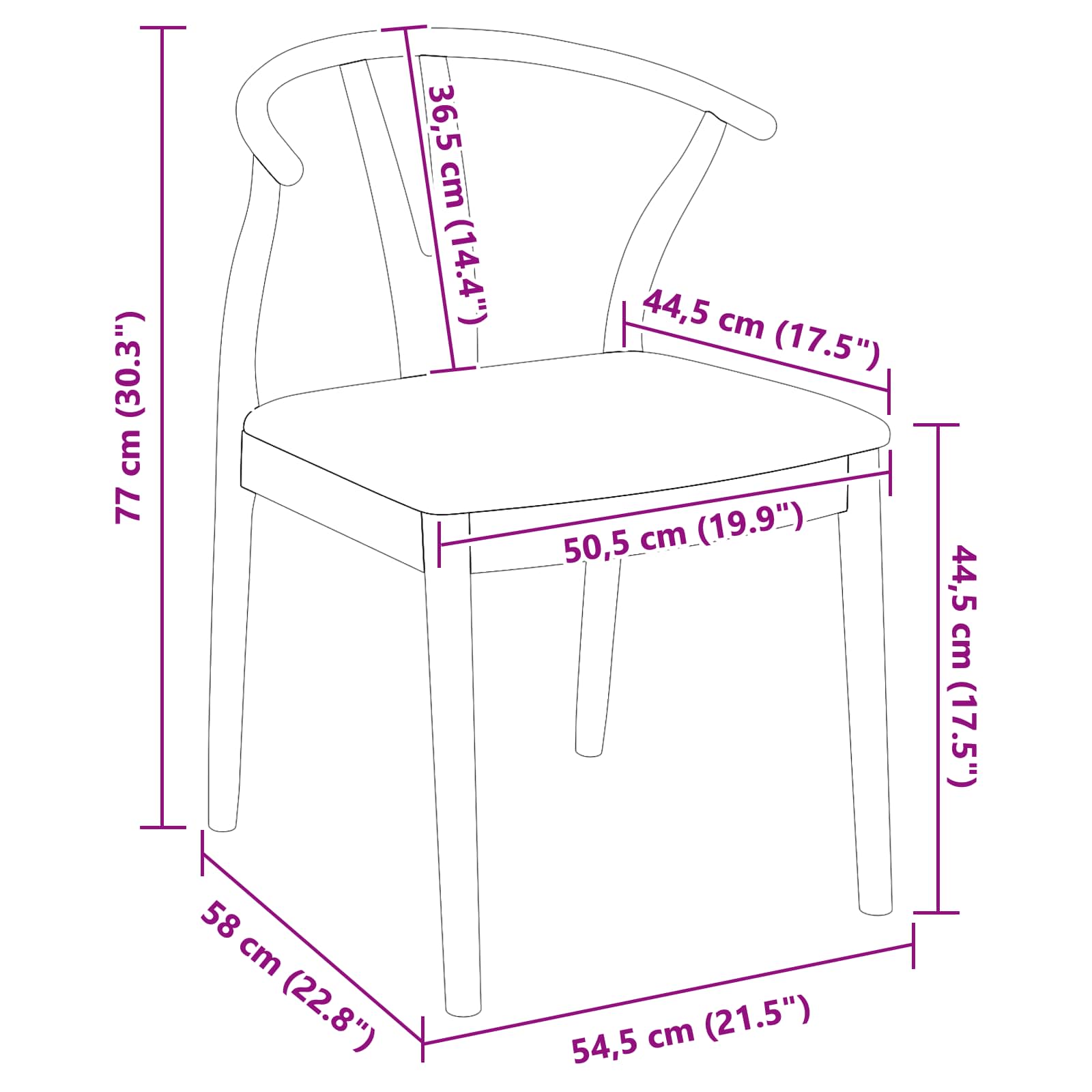 Καρέκλα τραπεζαρίας 2 pcs Φυσικό και Ανοιχτό