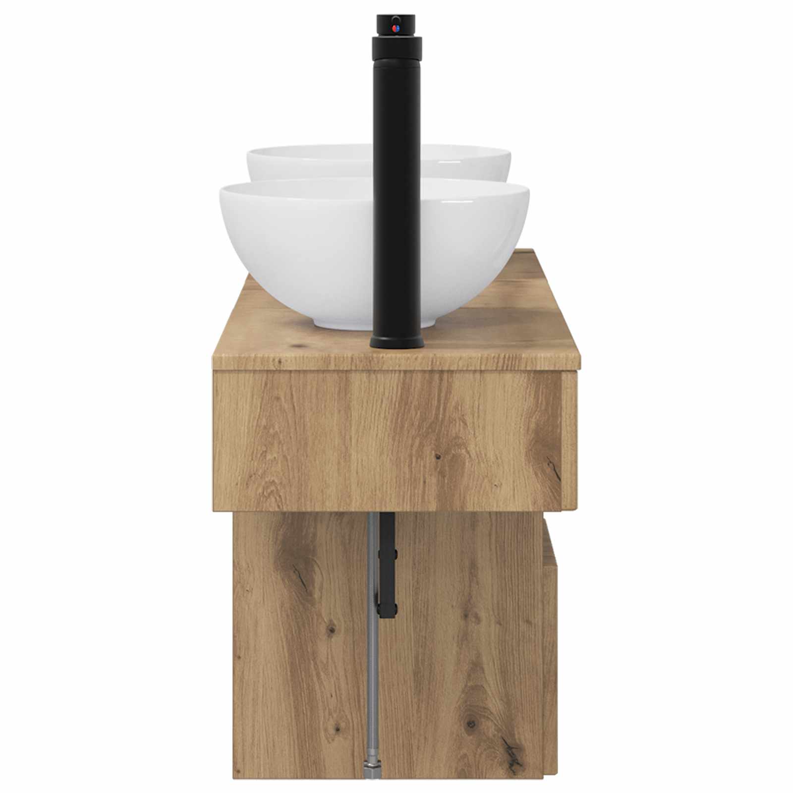 Σετ Επίπλων Μπάνιου 3 τμχ. Artisan Δρυς Επεξεργασμένο Ξύλο - Pakobazaar