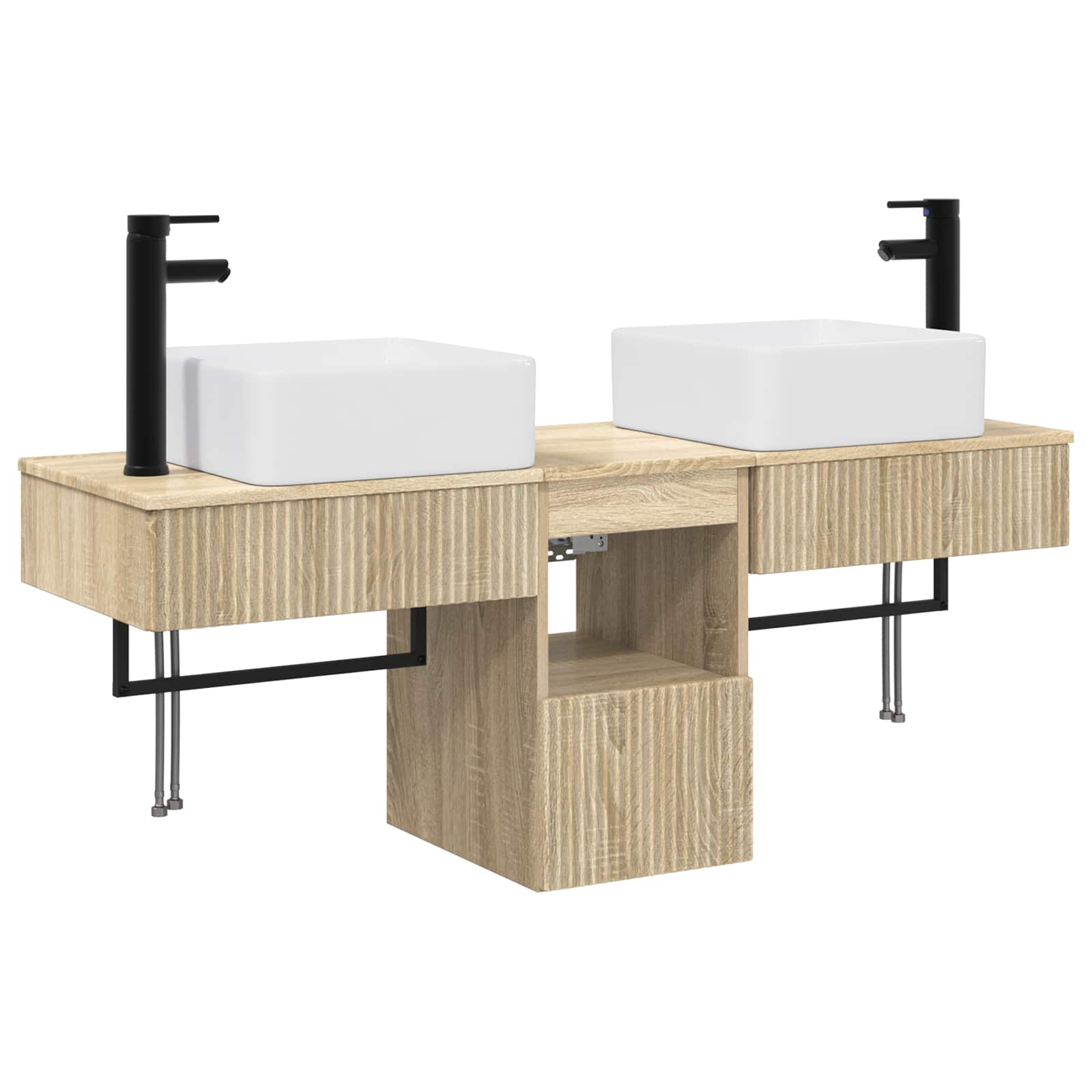 Σετ Ντουλαπιών Μπάνιου 3 τμχ. Sonoma Δρυς 53 x 35 x 39 εκ