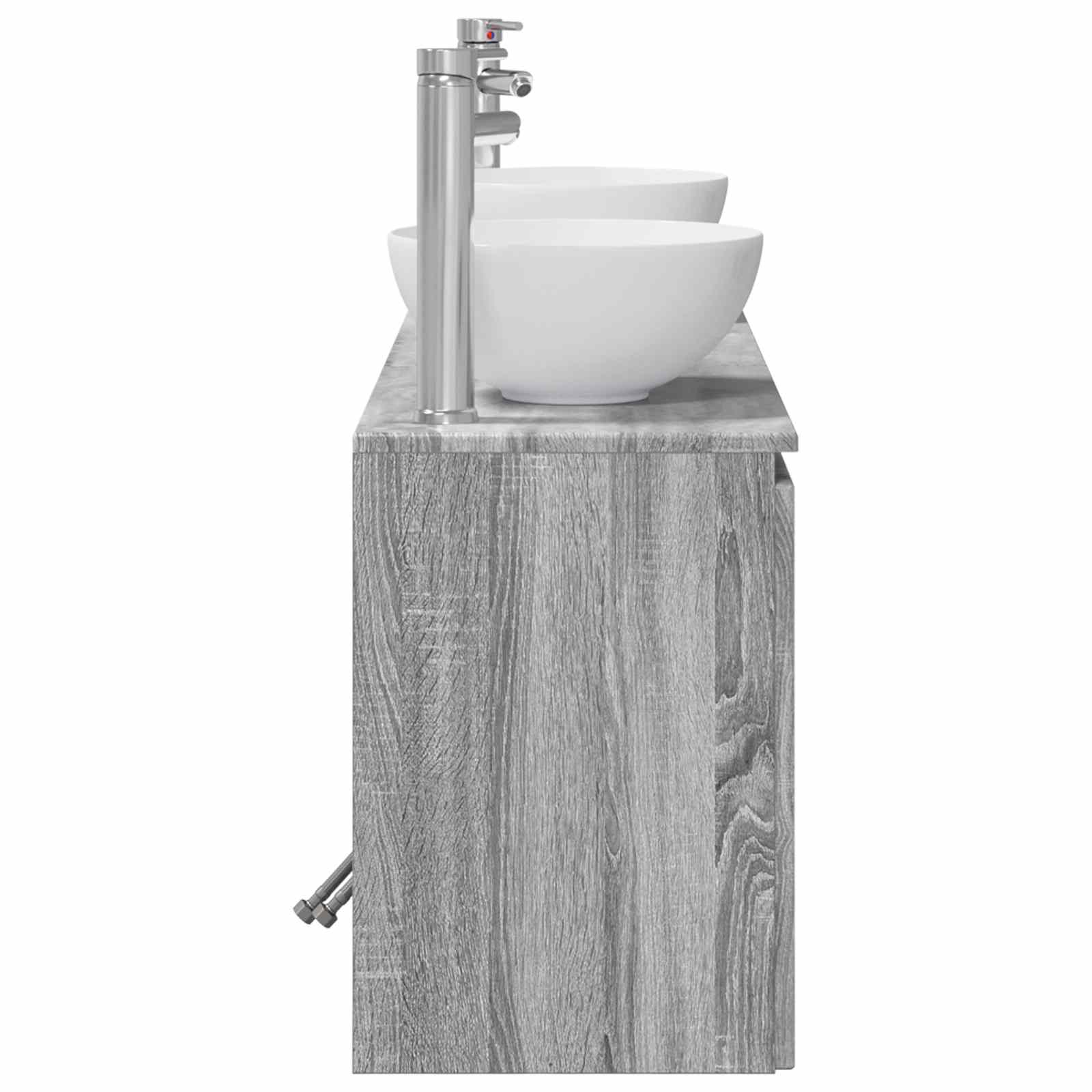 Σετ Ντουλαπιών Μπάνιου 3 τμχ. Γκρι Sonoma 49,5 x 35 x 63 εκ - Pakobazaar