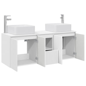 Σετ Ντουλαπιών Μπάνιου 3 τμχ. Λευκό 53 x 35 x 63 εκ - Pakobazaar