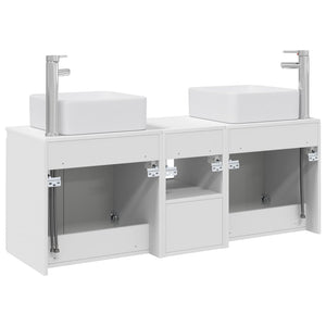 Σετ Ντουλαπιών Μπάνιου 3 τμχ. Λευκό 53 x 35 x 63 εκ - Pakobazaar