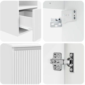 Σετ Ντουλαπιών Μπάνιου 3 τμχ. Γυαλιστερό Λευκό - Pakobazaar