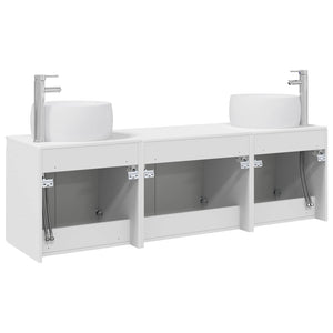 Σετ Ντουλαπιών Μπάνιου 3 τμχ. Λευκό 49,5 x 44,5 x 66 εκ - Pakobazaar