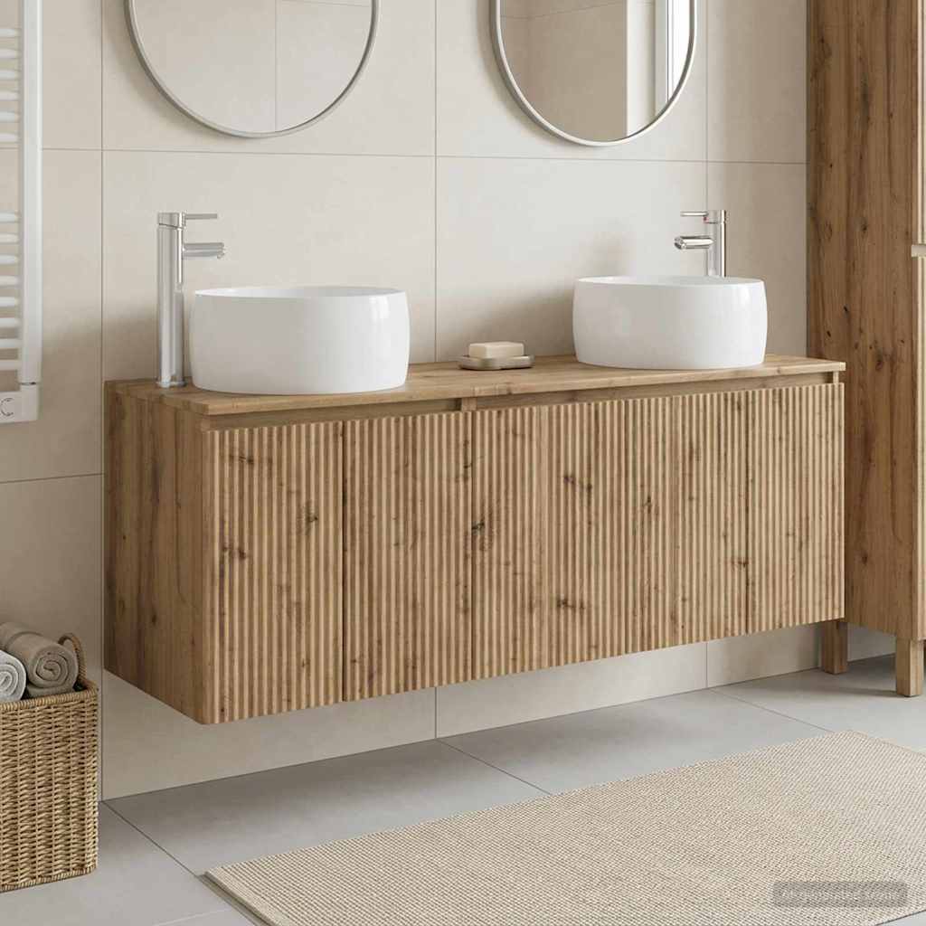 Σετ Ντουλαπιών Μπάνιου 3 τμχ. Artisan Δρυς 49,5 x 44,5 x 66 εκ - Pakobazaar