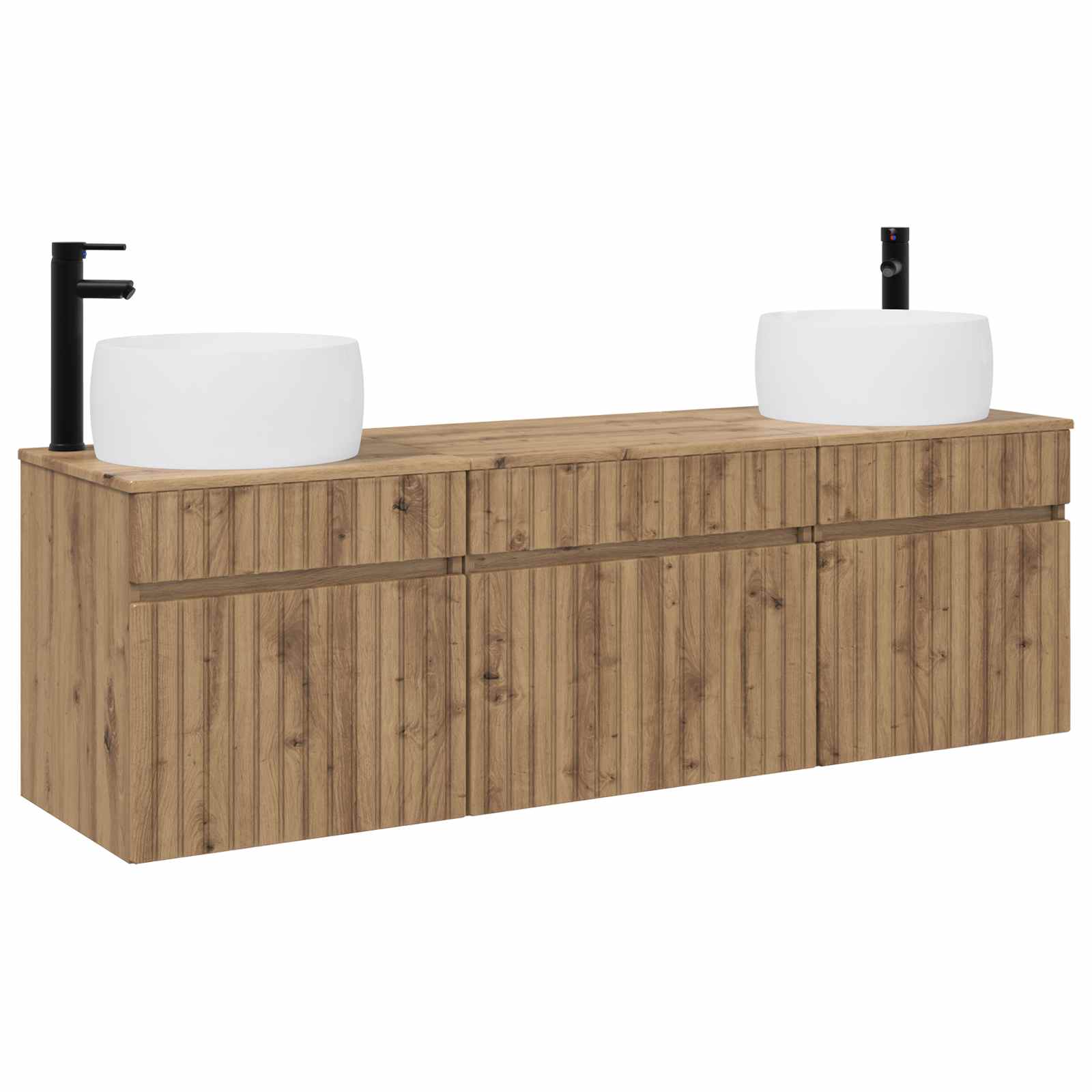 Σετ Ντουλαπιών Μπάνιου 3 τμχ. Artisan Δρυς 49 x 44,5 x 66 εκ - Pakobazaar