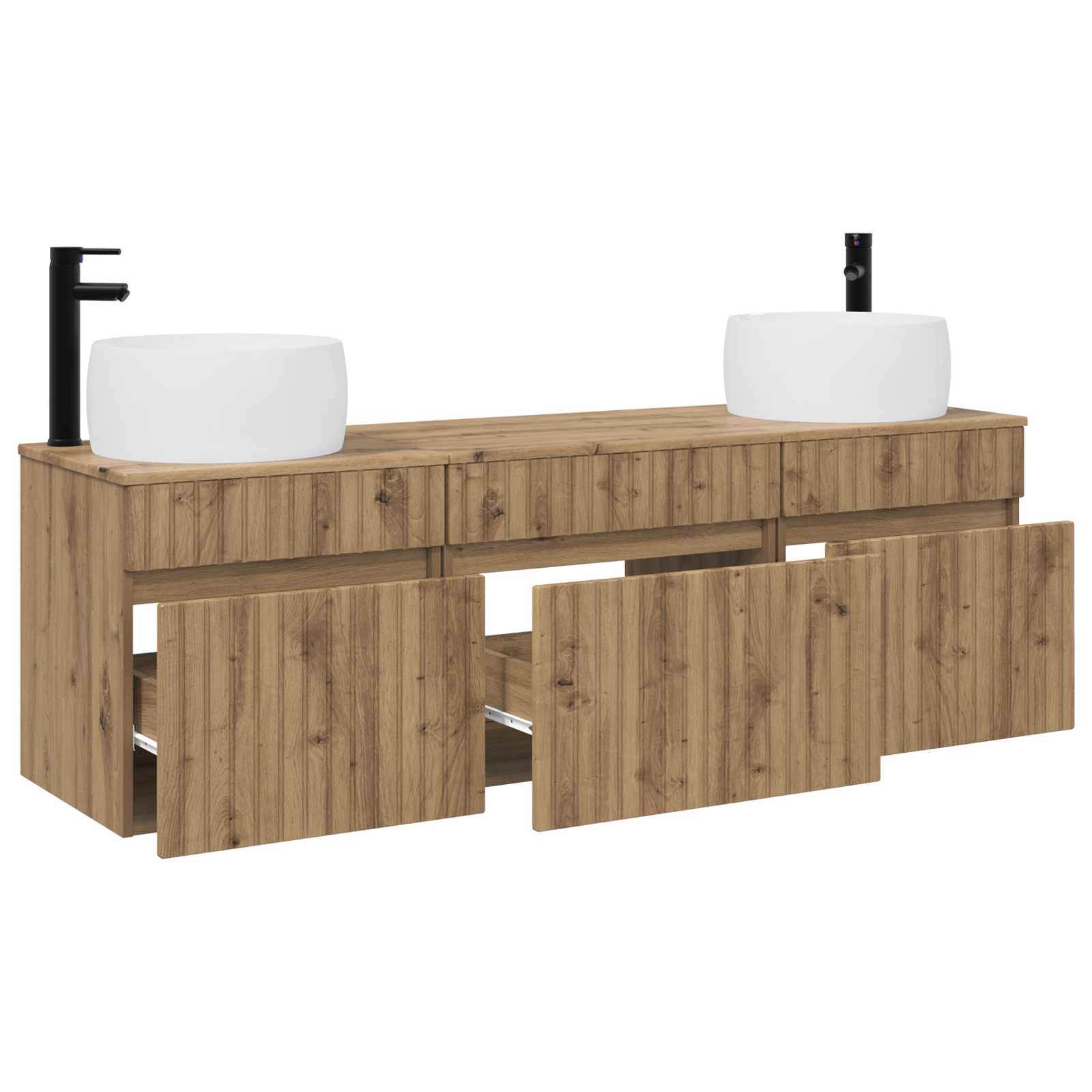 Σετ Ντουλαπιών Μπάνιου 3 τμχ. Artisan Δρυς 49 x 44,5 x 66 εκ - Pakobazaar