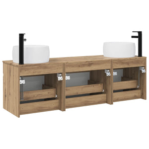 Σετ Ντουλαπιών Μπάνιου 3 τμχ. Artisan Δρυς 49 x 44,5 x 66 εκ - Pakobazaar