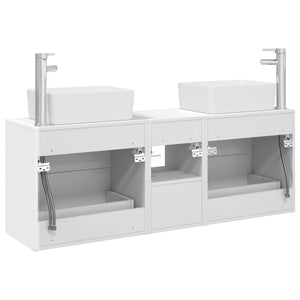 Σετ Ντουλαπιών Μπάνιου 3 τμχ. Λευκό 53 x 34,5 x 63 εκ - Pakobazaar