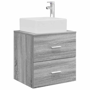 Σετ Ντουλαπιών Μπάνιου 3 τμχ. Γκρι Sonoma 53 x 34,5 x 63 εκ - Pakobazaar