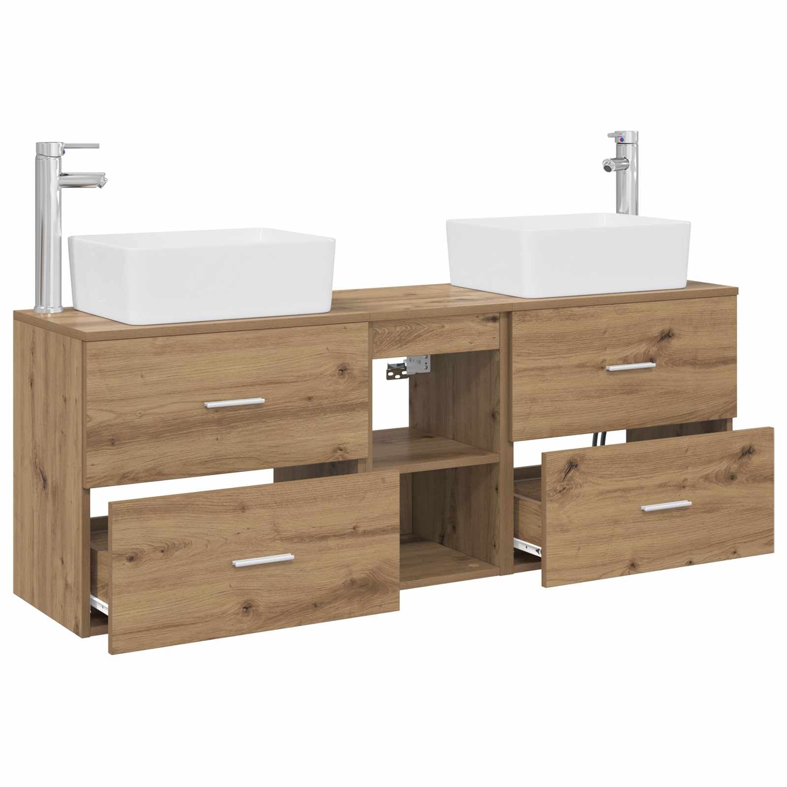 Σετ Ντουλαπιών Μπάνιου 3 τμχ. Artisan Δρυς 53 x 34,5 x 63 εκ - Pakobazaar