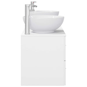 Σετ Επίπλων Μπάνιου 3 τμχ. Λευκό 49,5 x 44,5 x 65 εκ - Pakobazaar