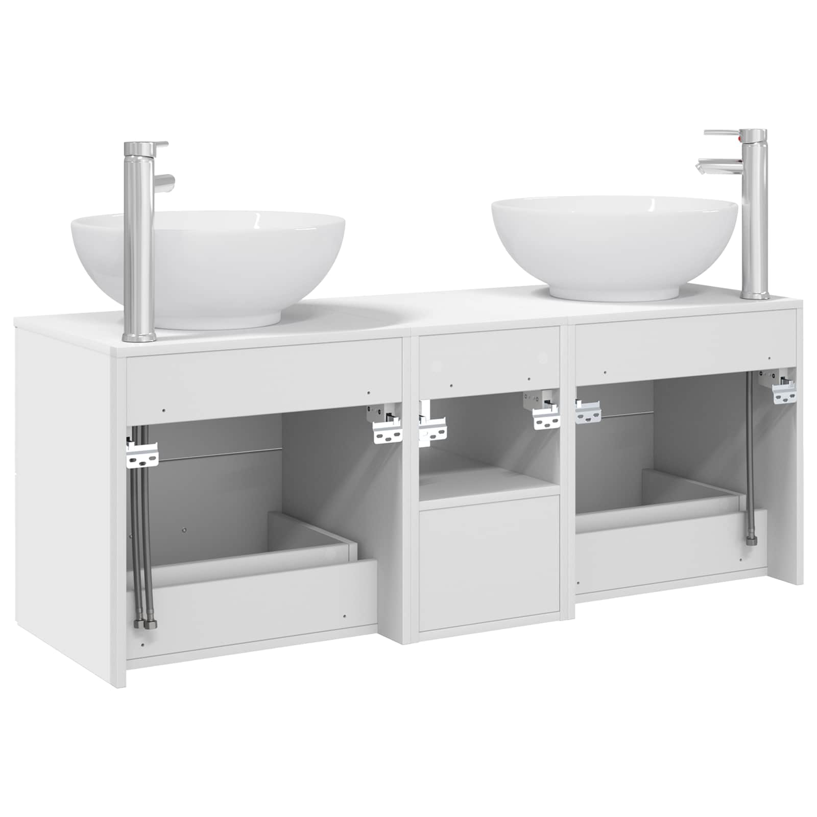 Σετ Επίπλων Μπάνιου 3 τμχ. Λευκό 49,5 x 44,5 x 65 εκ - Pakobazaar