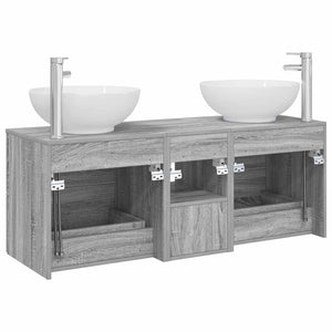 Σετ Επίπλων Μπάνιου 3 τμχ. Γκρι Sonoma 49,5 x 44,5 x 65 εκ - Pakobazaar