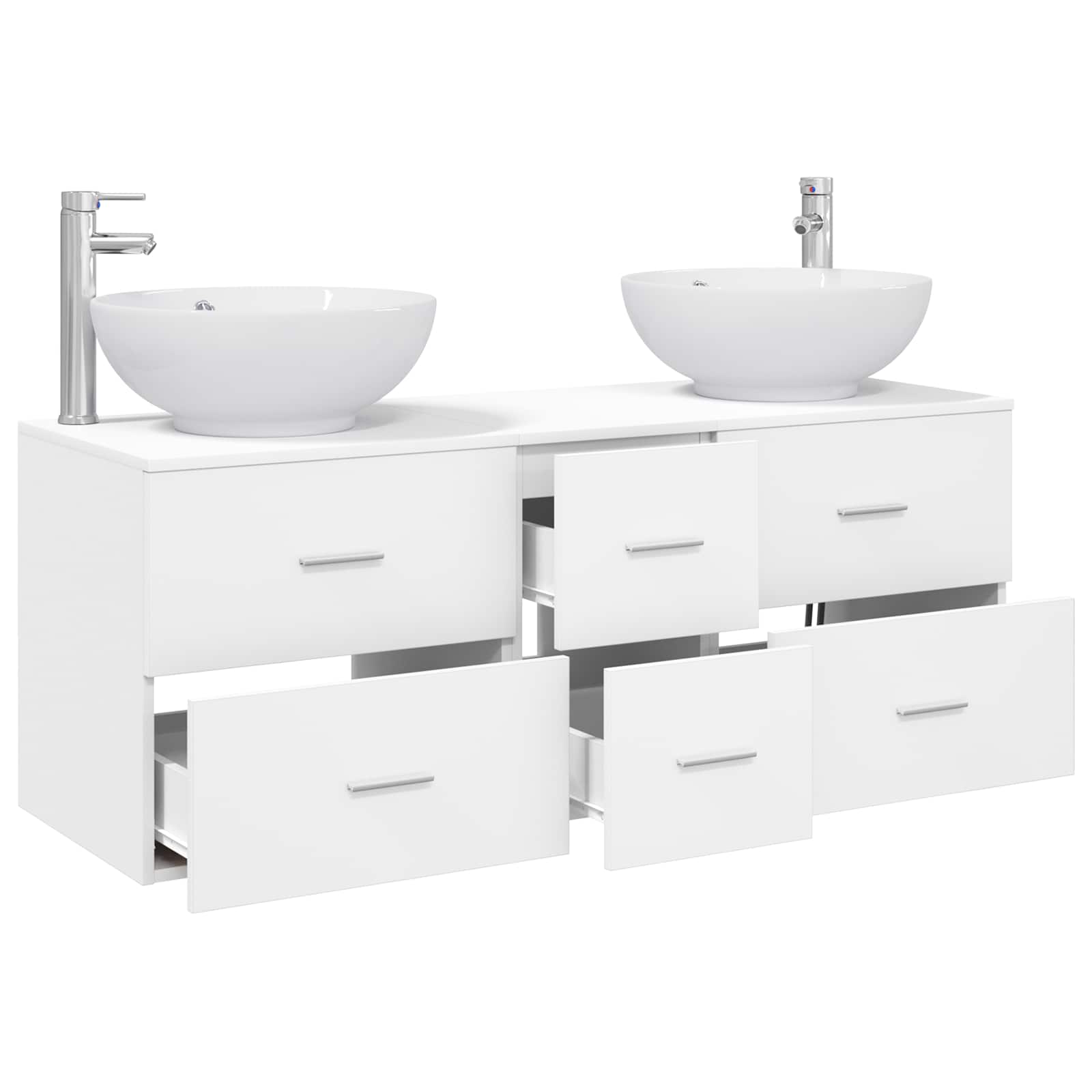 Σετ Επίπλων Μπάνιου 3 τμχ. Λευκό 49,5 x 44,5 x 65 εκ - Pakobazaar