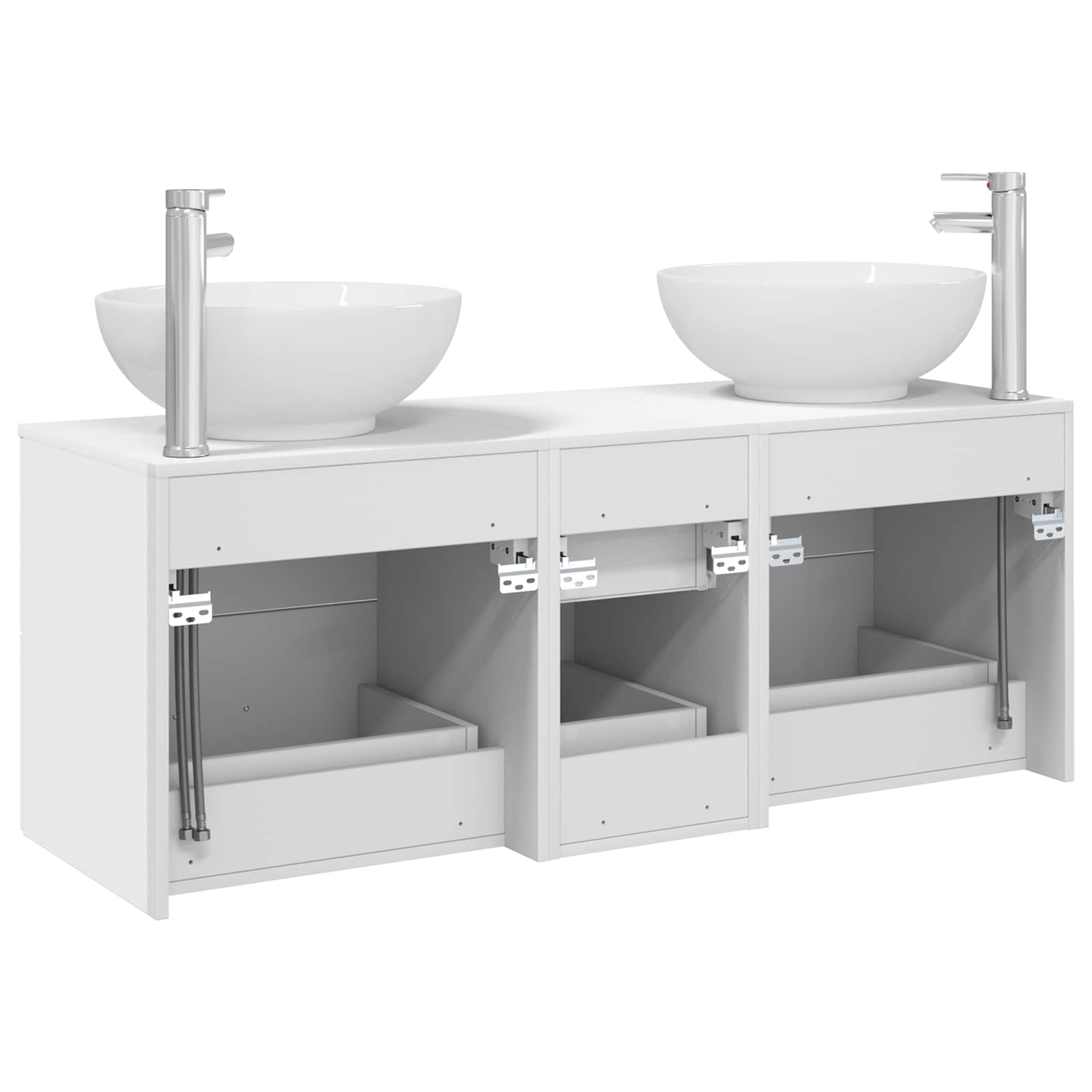 Σετ Επίπλων Μπάνιου 3 τμχ. Λευκό 49,5 x 44,5 x 65 εκ - Pakobazaar