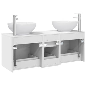 Σετ Επίπλων Μπάνιου 3 τμχ. Λευκό 49,5 x 44,5 x 65 εκ - Pakobazaar
