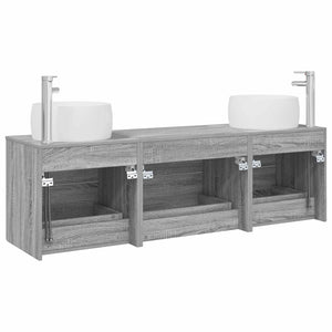 Σετ Επίπλων Μπάνιου 3 τμχ. Γκρι Sonoma 49,5 x 44,5 x 66 εκ - Pakobazaar