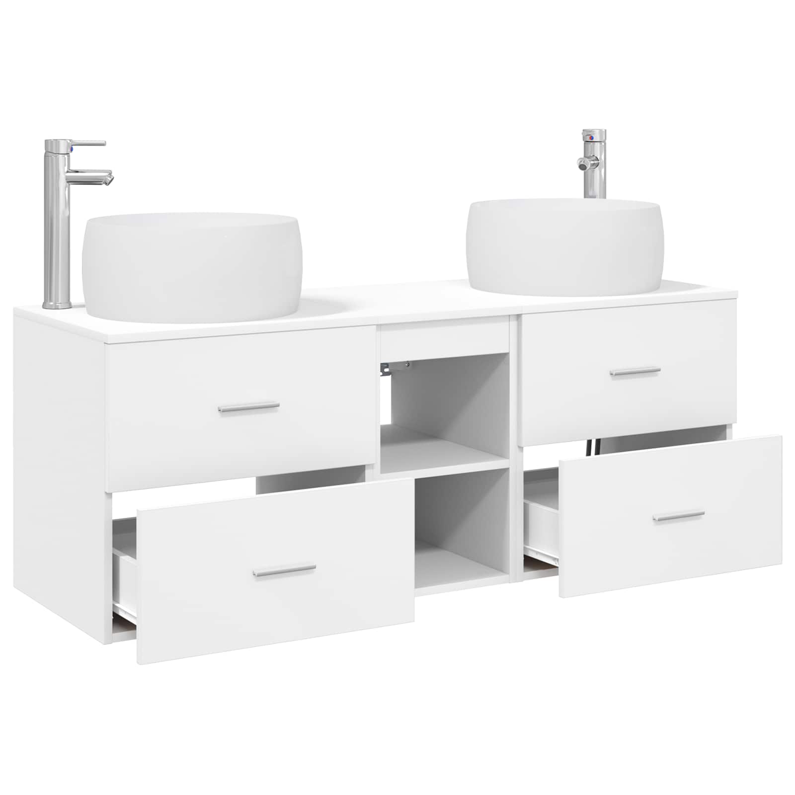 Σετ Επίπλων Μπάνιου 3 τμχ. Λευκό 49,5 x 44,5 x 66 εκ - Pakobazaar