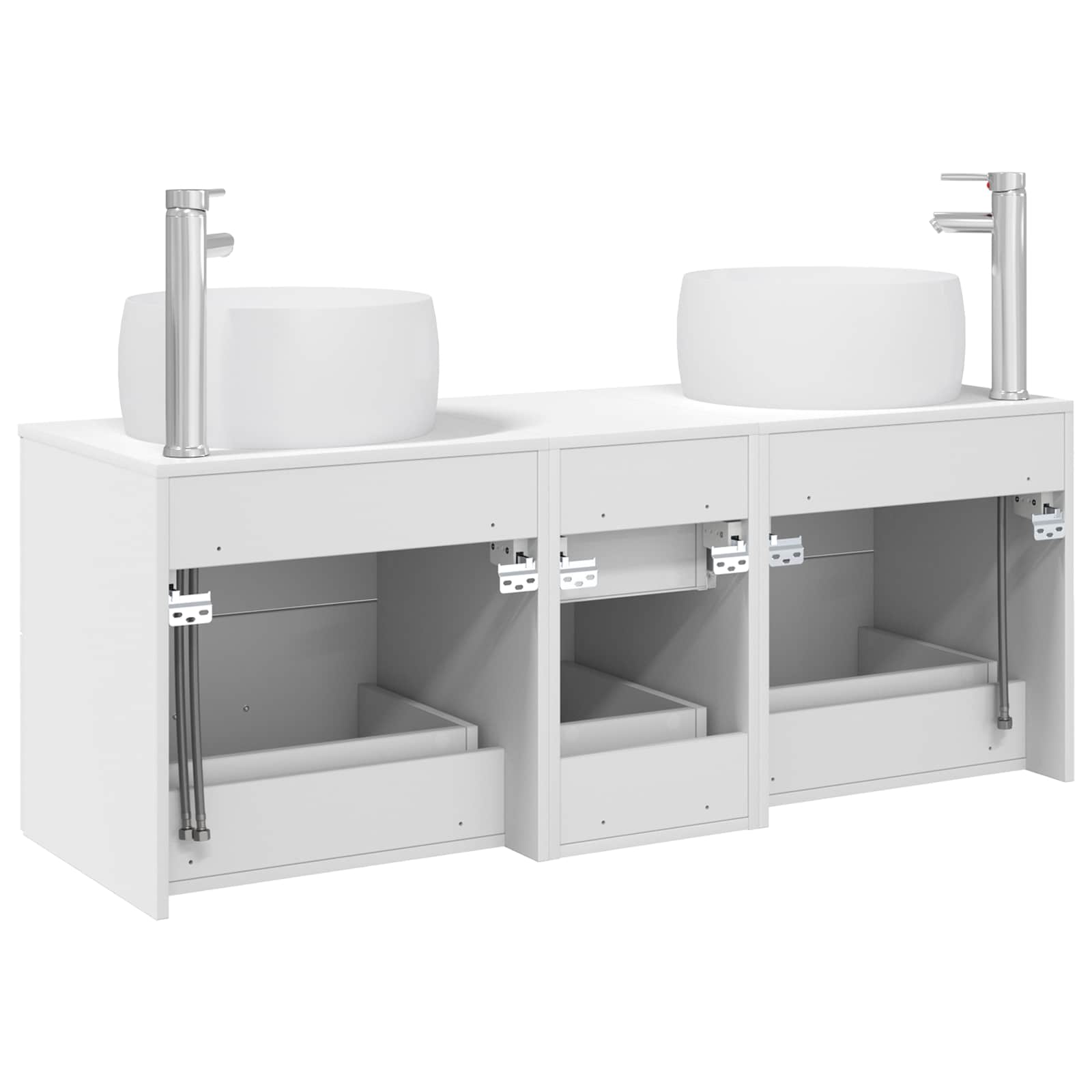 Σετ Επίπλων Μπάνιου 3 τμχ. Λευκό 49,5 x 44,5 x 66 εκ