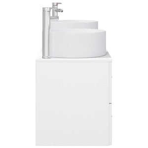 Σετ Επίπλων Μπάνιου 3 τμχ. Λευκό 49,5 x 44,5 x 65,5 εκ - Pakobazaar