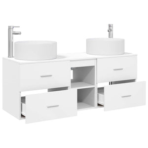 Σετ Επίπλων Μπάνιου 3 τμχ. Λευκό 49,5 x 44,5 x 65,5 εκ - Pakobazaar