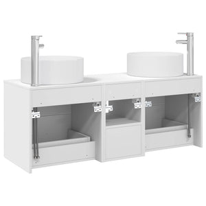 Σετ Επίπλων Μπάνιου 3 τμχ. Λευκό 49,5 x 44,5 x 65,5 εκ - Pakobazaar