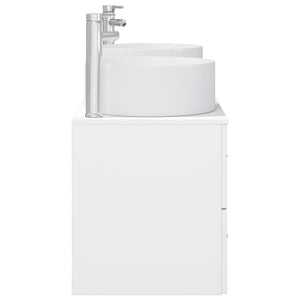 Σετ Επίπλων Μπάνιου 3 τμχ. Λευκό 49,5 x 44,5 x 65,5 εκ - Pakobazaar