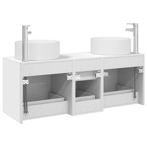 Σετ Επίπλων Μπάνιου 3 τμχ. Λευκό 49,5 x 44,5 x 65,5 εκ