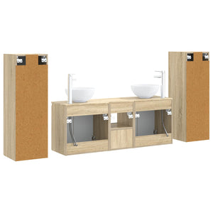 Σετ Επίπλων Μπάνιου 5 τμχ. Sonoma Δρυς 33 x 34,5 x 100 εκ - Pakobazaar