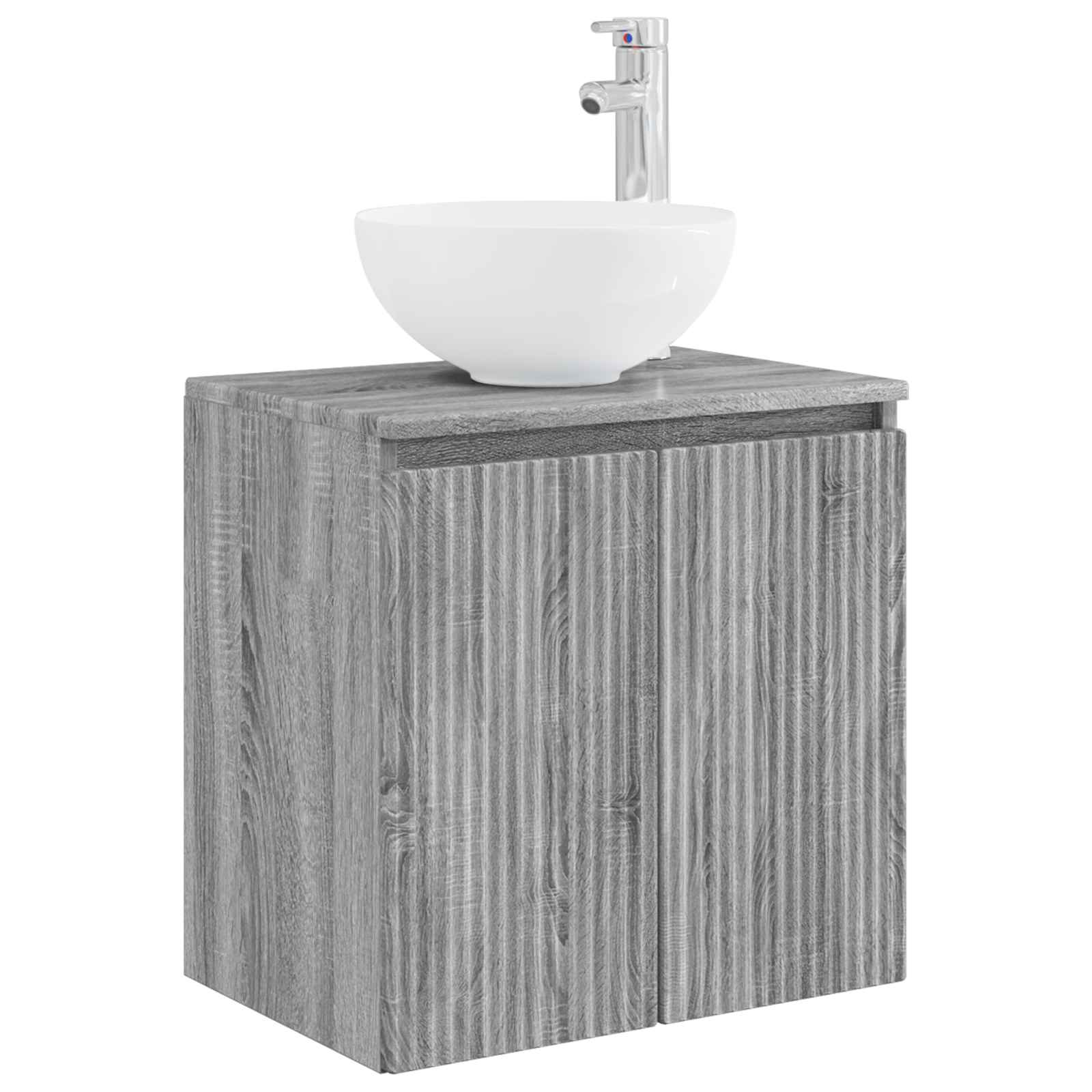 Σετ Επίπλων Μπάνιου 5 τμχ. Γκρι Sonoma 33 x 34,5 x 100 εκ - Pakobazaar
