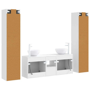 Σετ Επίπλων Μπάνιου 5 τμχ. Λευκό 33 x 34,5 x 160 εκ - Pakobazaar