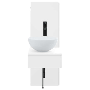 Σετ Επίπλων Μπάνιου 2 τμχ. Λευκό 33 x 34,5 x 100 εκ - Pakobazaar