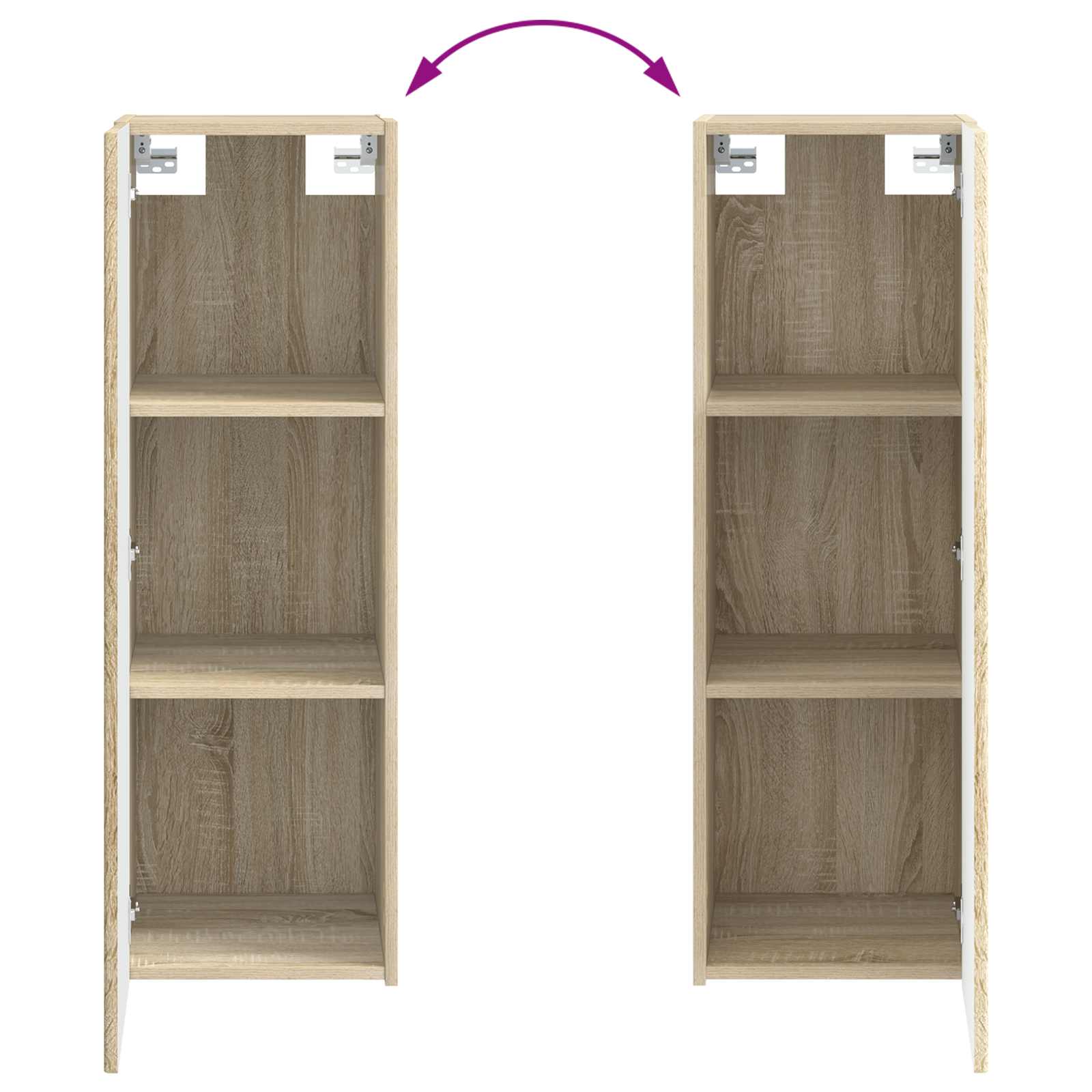 Σετ Επίπλων Μπάνιου 2 τμχ. Sonoma Δρυς 33 x 34,5 x 100 εκ - Pakobazaar