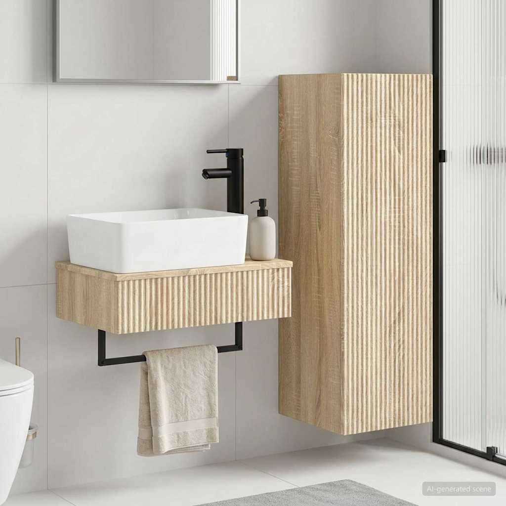 Σετ Επίπλων Μπάνιου 2 τμχ. Sonoma Δρυς 33 x 34,5 x 100 εκ