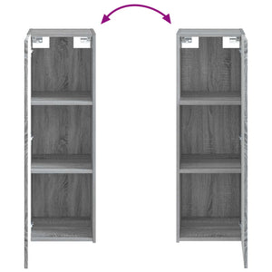 Σετ Επίπλων Μπάνιου 2 τμχ. Γκρι Sonoma 33 x 34,5 x 100 εκ - Pakobazaar