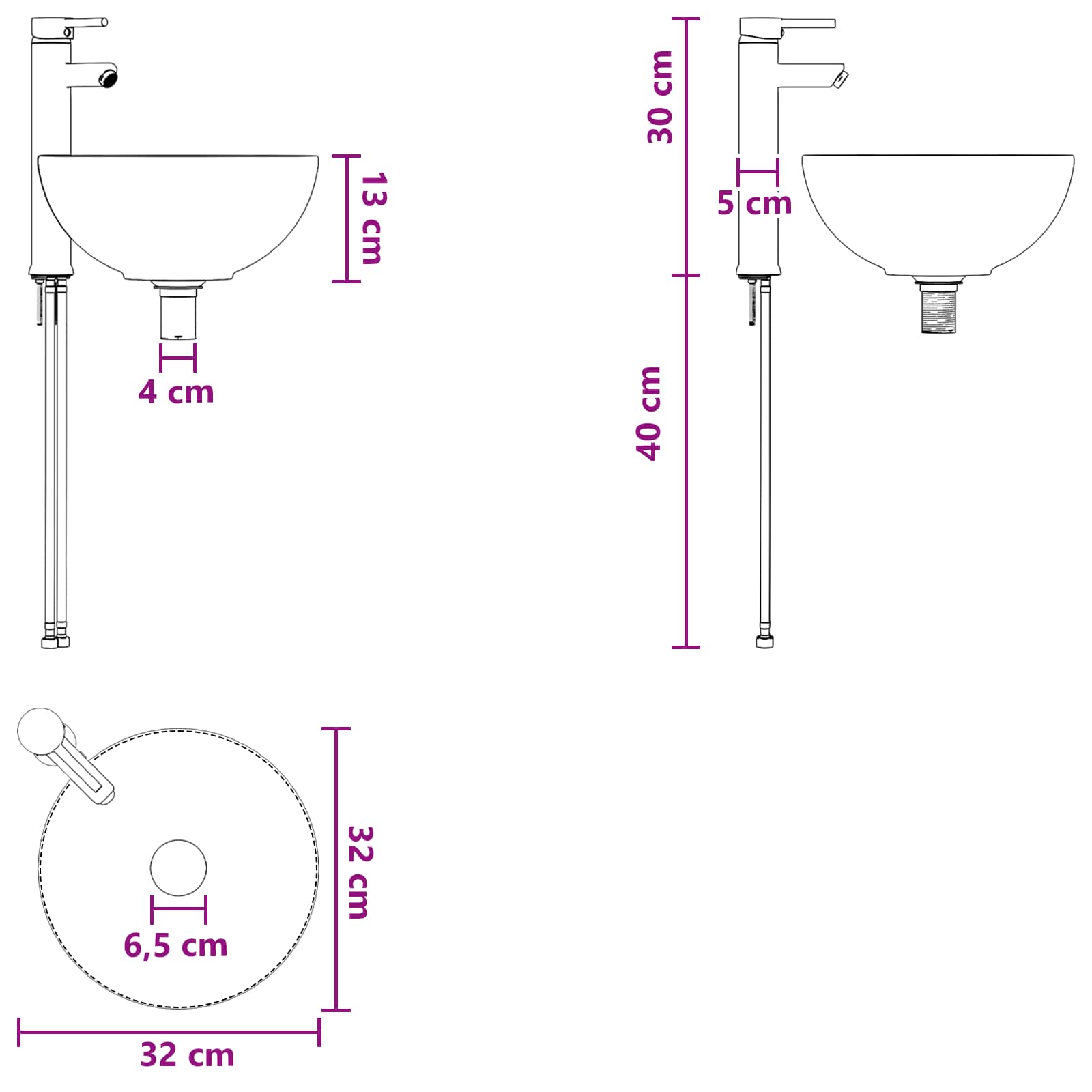 Σετ Επίπλων Μπάνιου 2 τμχ. Sonoma Δρυς 33 x 34,5 x 100 εκ - Pakobazaar