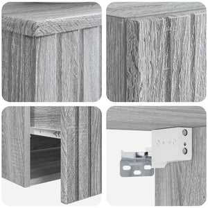 Σετ Επίπλων Μπάνιου 2 τμχ. Γκρι Sonoma 33 x 34,5 x 100 εκ - Pakobazaar