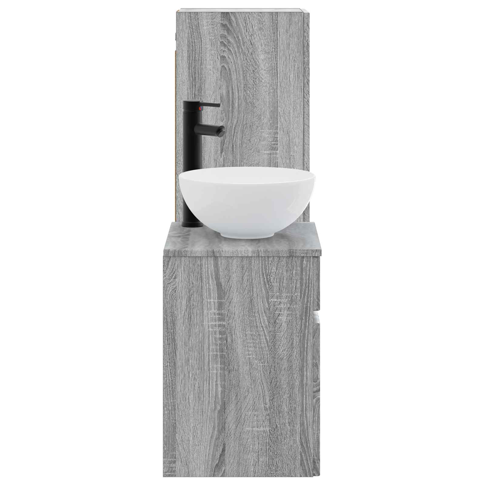 Σετ Επίπλων Μπάνιου 2 τμχ. Γκρι Sonoma 33 x 34,5 x 100 εκ - Pakobazaar