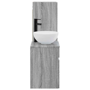 Σετ Επίπλων Μπάνιου 2 τμχ. Γκρι Sonoma 33 x 34,5 x 100 εκ - Pakobazaar