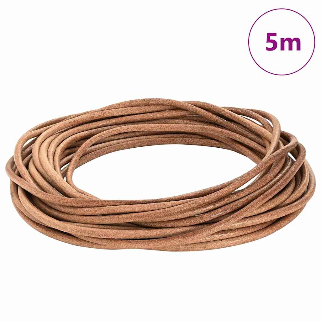 Δερμάτινο σχοινί Καφέ Ø4 χιλ. x 5 μ. Δέρμα