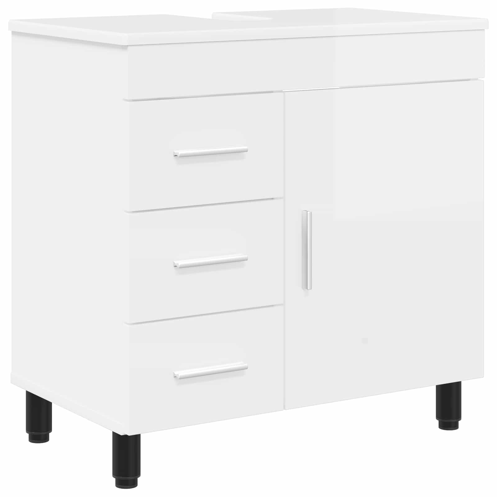 Έπιπλο μπάνιου Γυαλιστερό Λευκό 60 x 35 x 60 εκ. - Pakobazaar