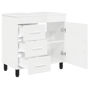 Έπιπλο μπάνιου Γυαλιστερό Λευκό 60 x 35 x 60 εκ. - Pakobazaar