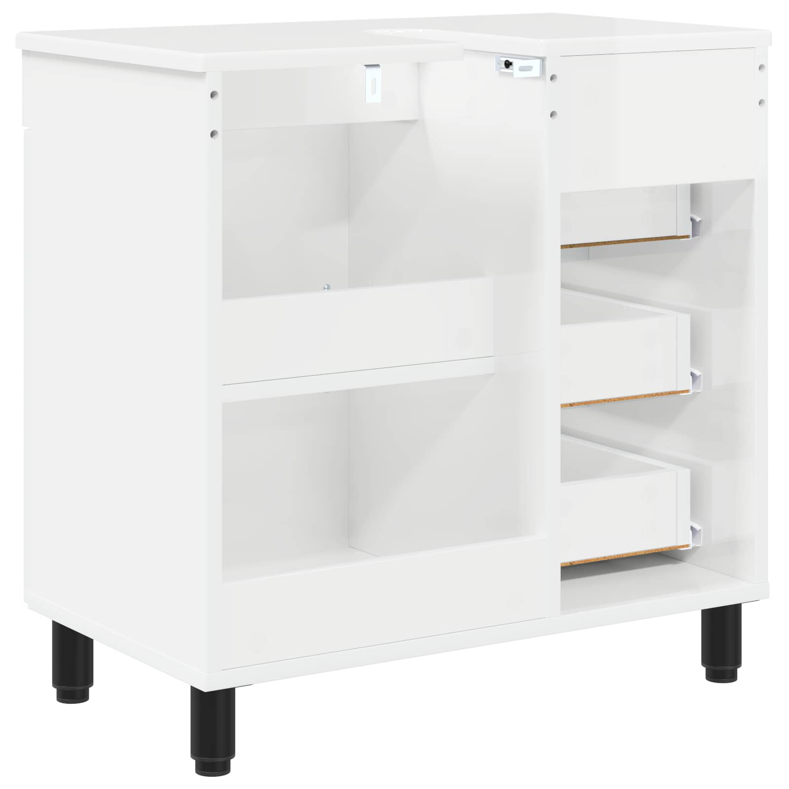 Έπιπλο μπάνιου Γυαλιστερό Λευκό 60 x 35 x 60 εκ. - Pakobazaar