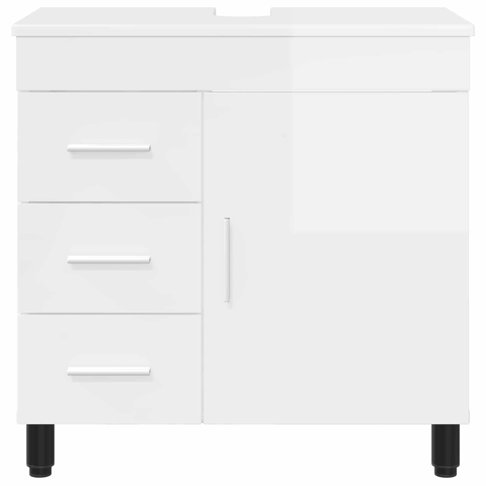 Έπιπλο μπάνιου Γυαλιστερό Λευκό 60 x 35 x 60 εκ. - Pakobazaar