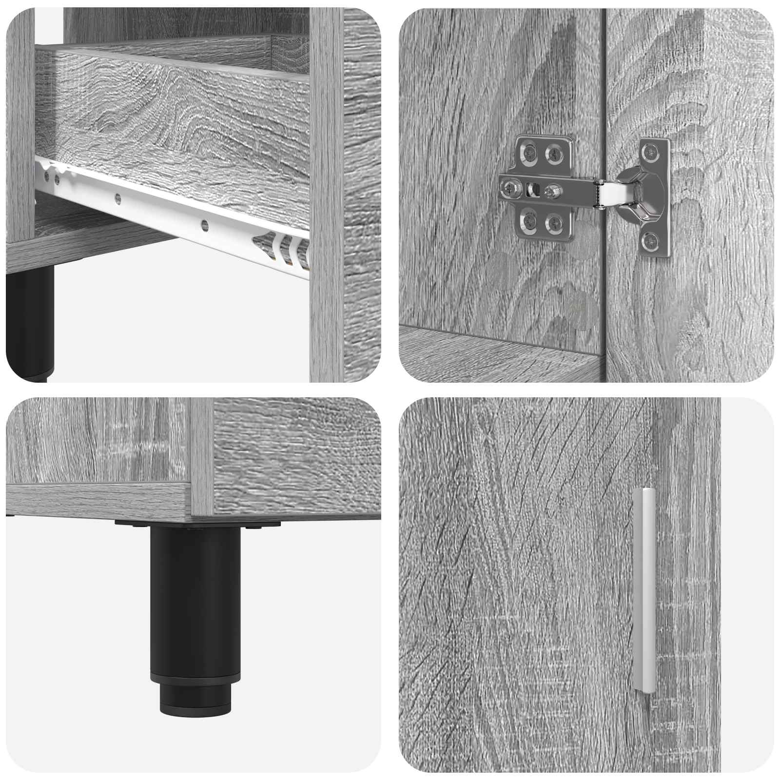 Έπιπλο μπάνιου Γκρι Sonoma 60 x 35 x 60 εκ. Επεξεργασμένο Ξύλο - Pakobazaar